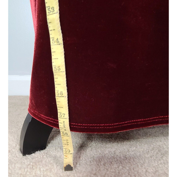 VTG LAUNDRY by Shelli Segal Red Velvet Maxi Dress LG Backless Stretch 3/4 Sleeve - Picture 12 of 12